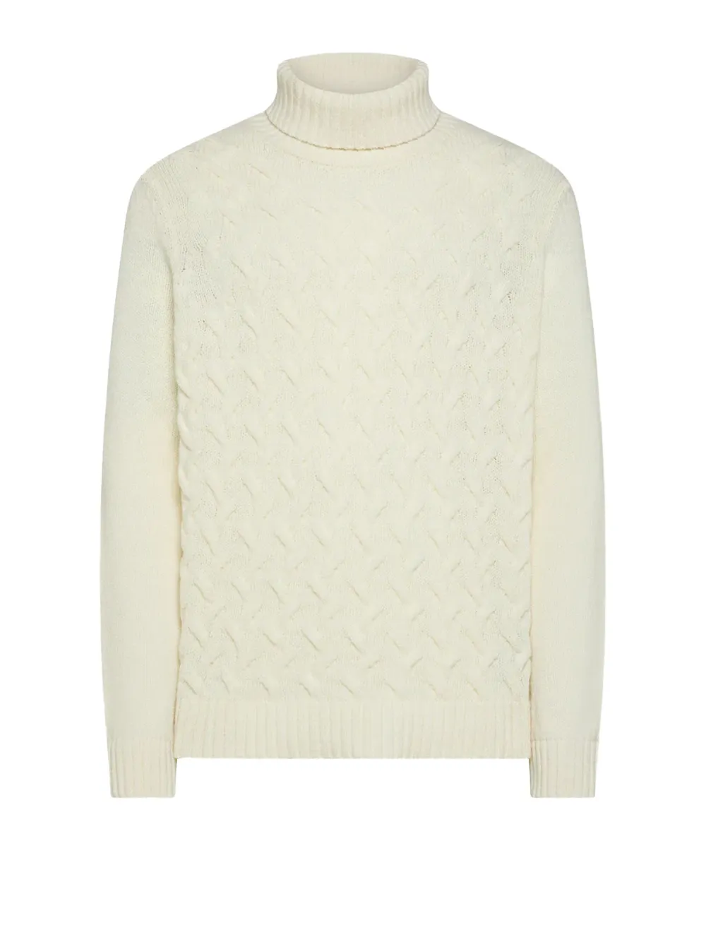 Seventy Roll-neck Cable-knit Sweater In Neutral