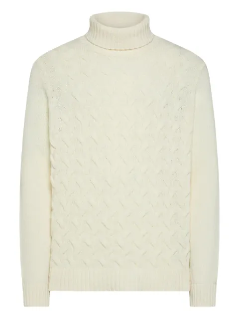Seventy roll-neck cable-knit sweater