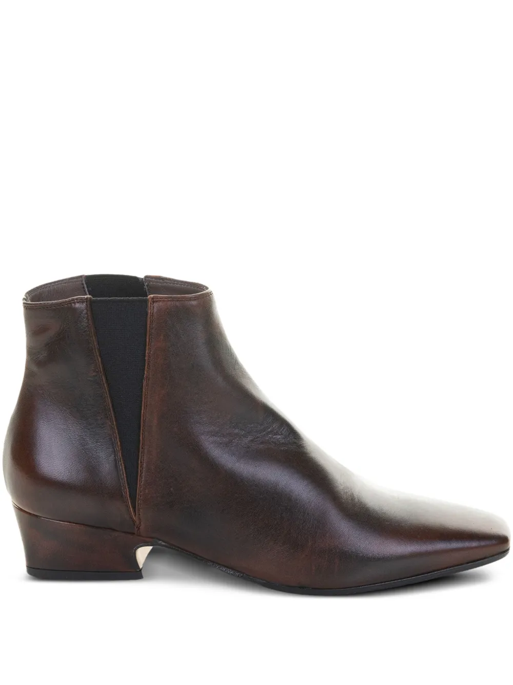 Lorena Paggi Chelsea-boots Mit Eckiger Kappe In Brown