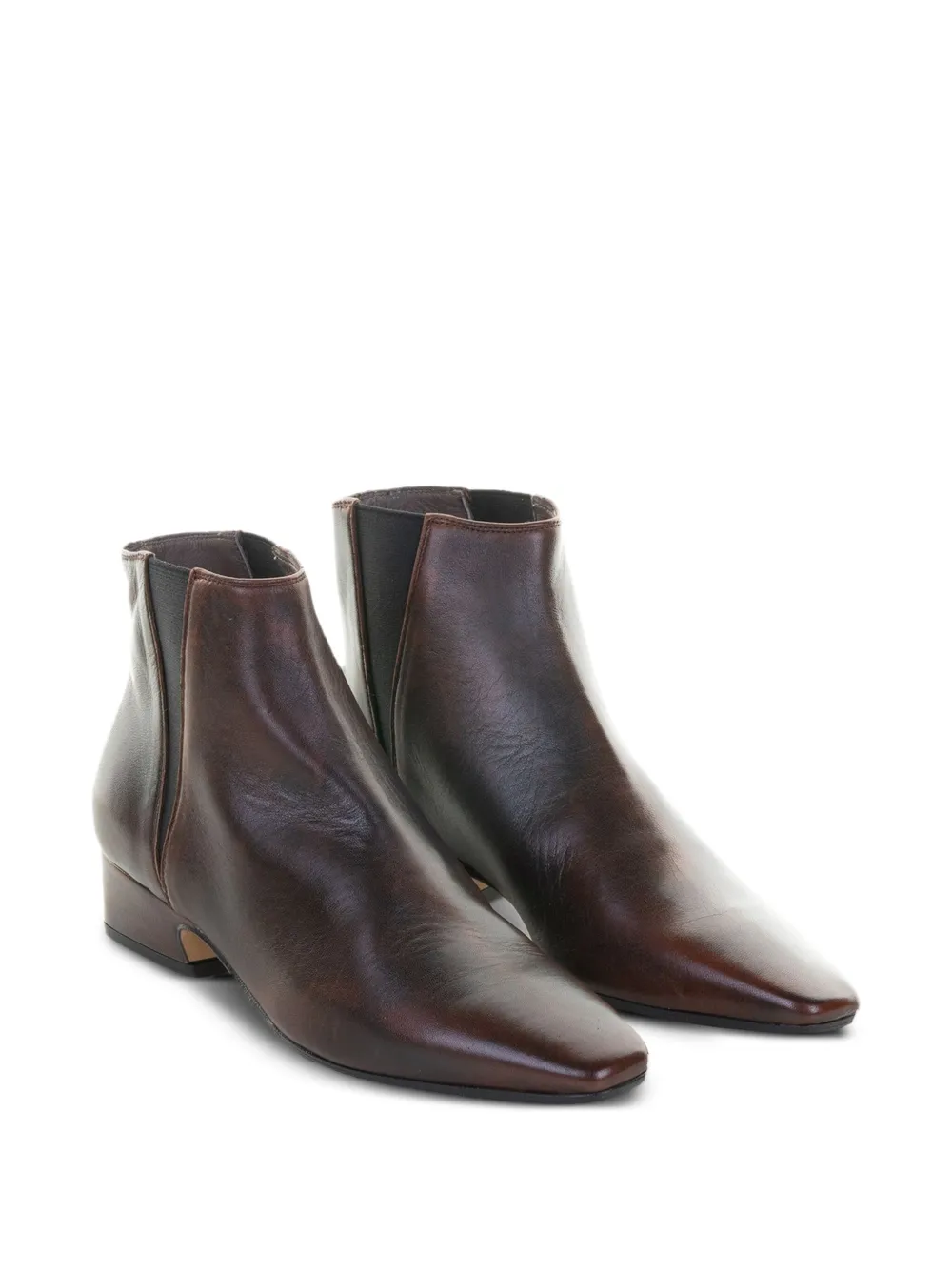 Lorena Paggi Chelsea-boots Mit Eckiger Kappe In Brown