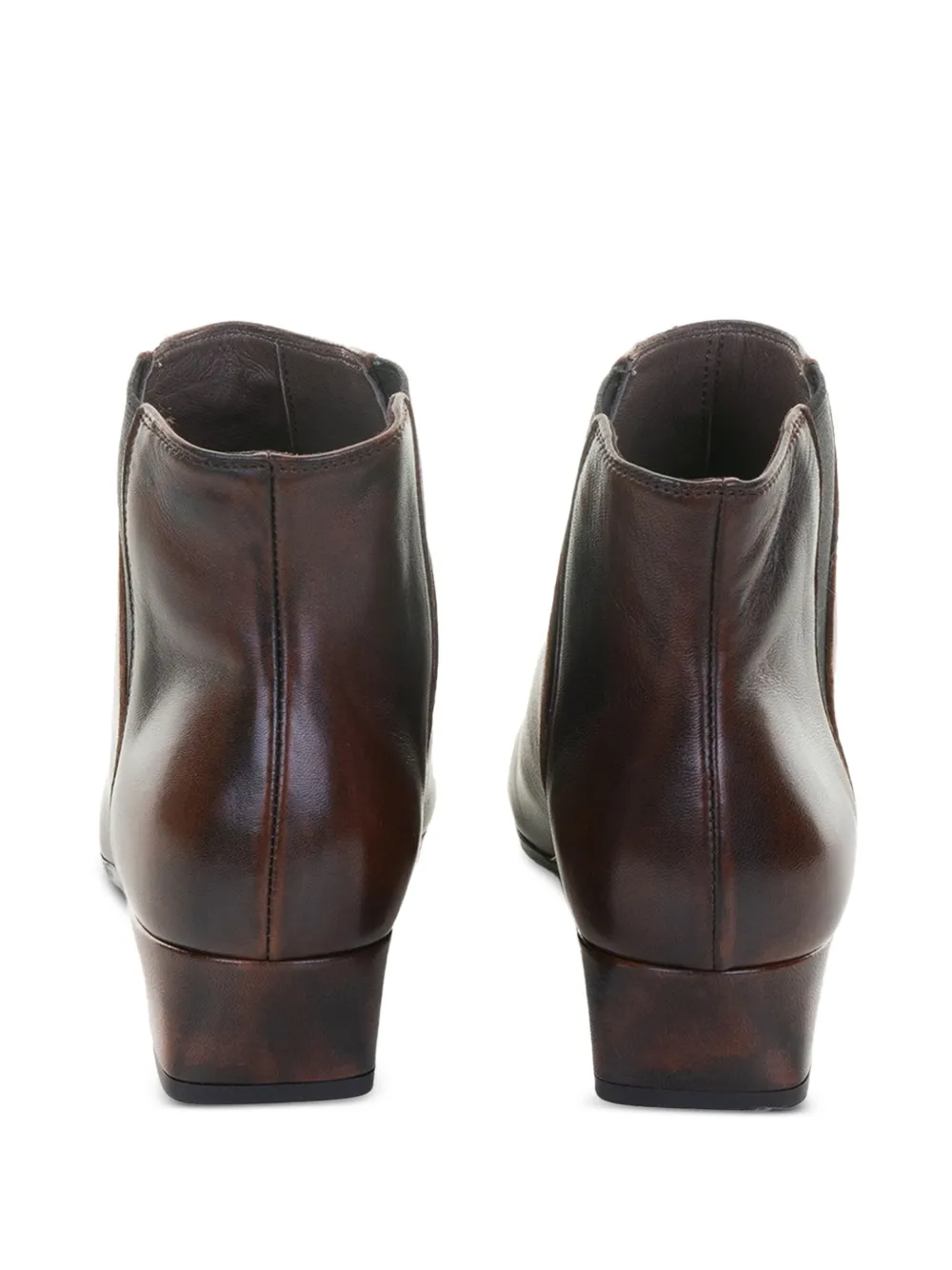 Lorena Paggi Chelsea-boots Mit Eckiger Kappe In Brown