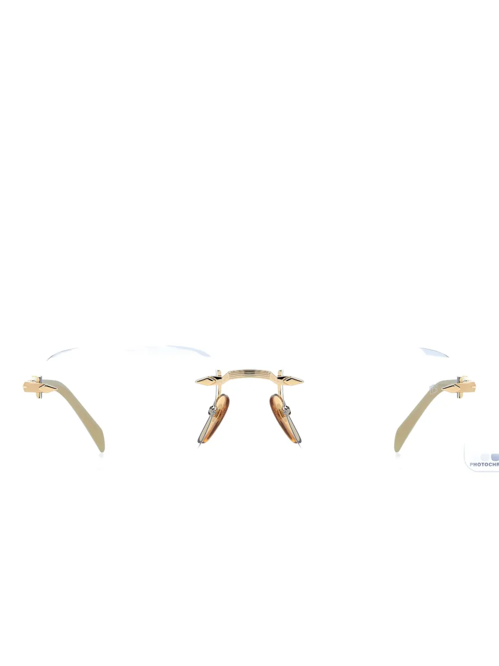 Eyewear By David Beckham Rectangle Sunglasses In Gold