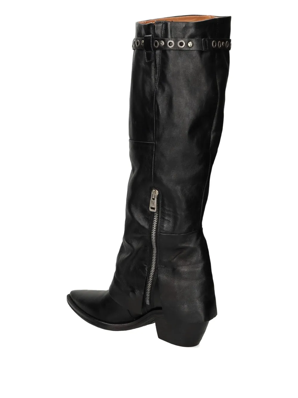 A.S.98 Laarzen met gesp en ringlets Zwart