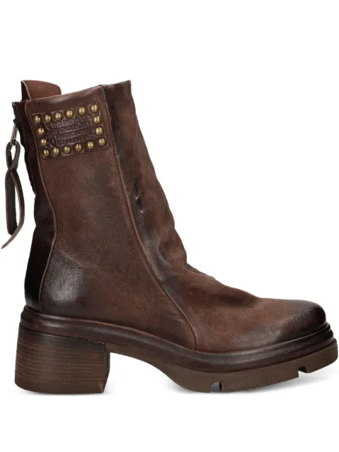 A.S.98 bottines à talon et détails de clous