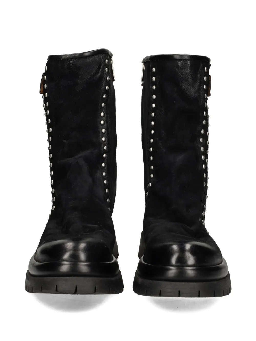 As98 Studded Buckled Boot In Black