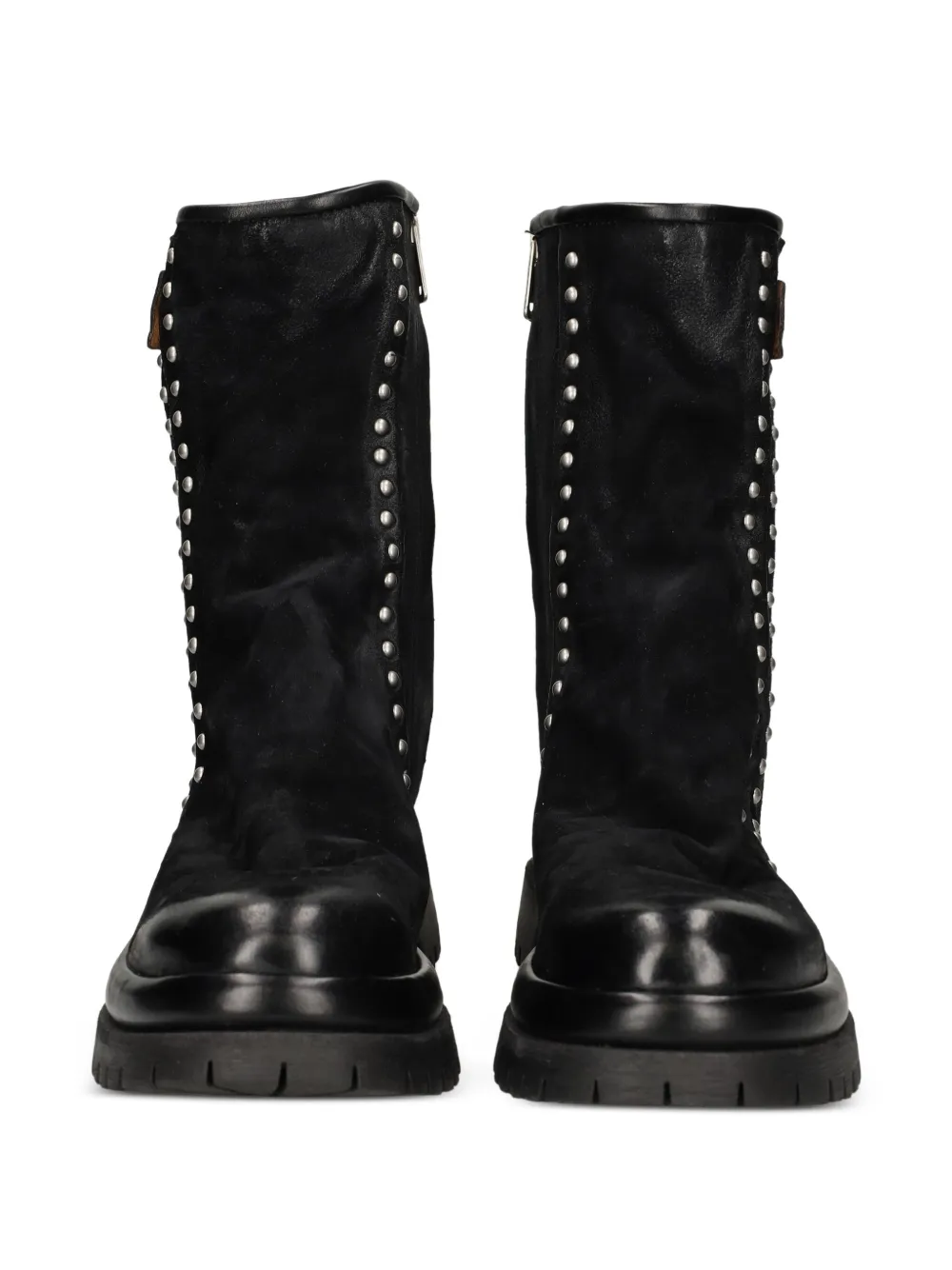 A.S.98 Laarzen met studs en gesp Zwart