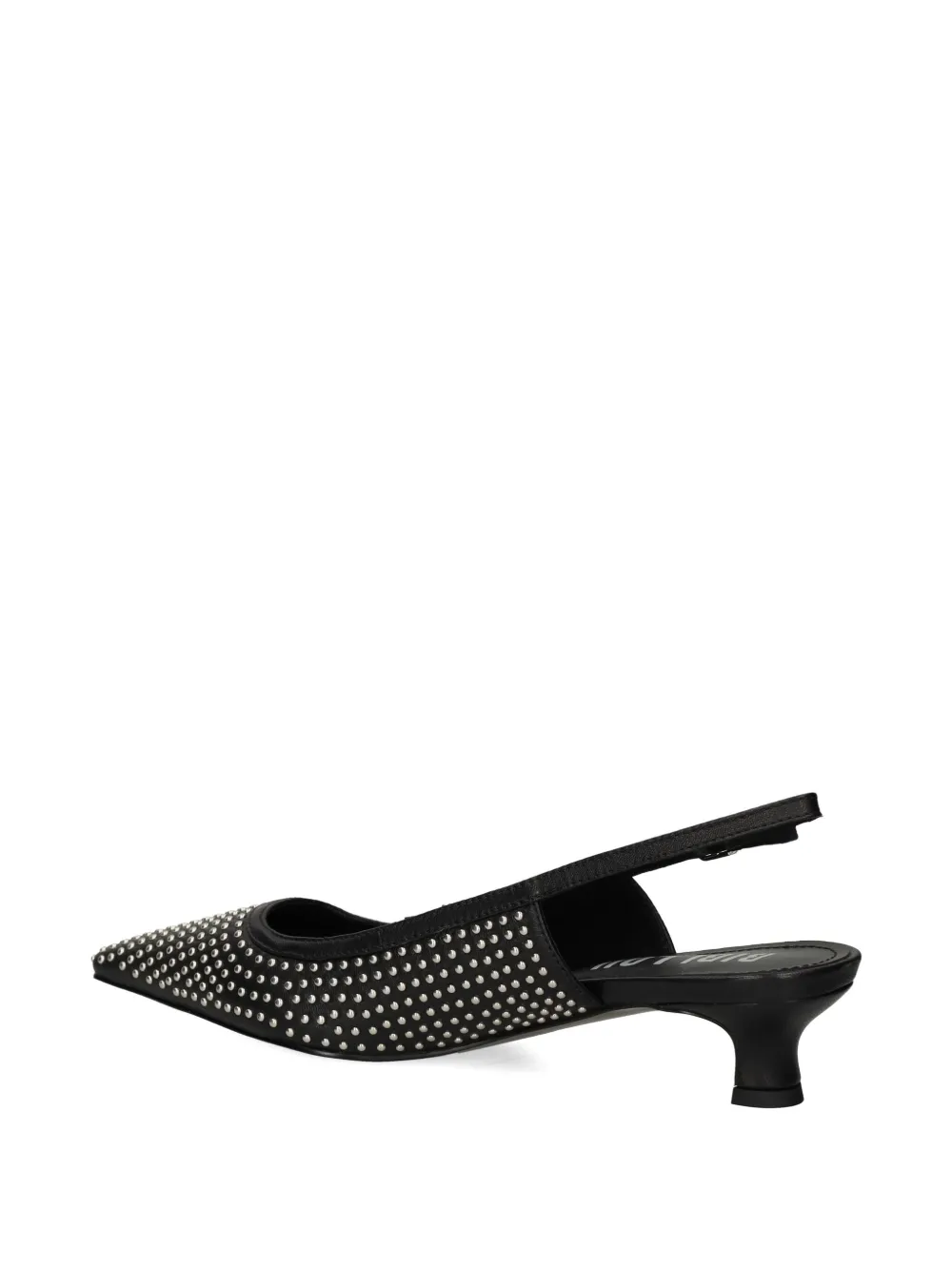 Bibi Lou 35mm studded slingback pumps Zwart
