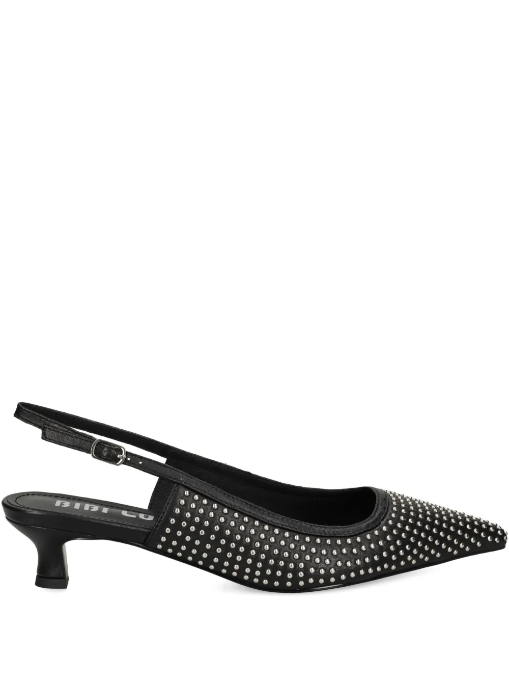 Bibi Lou 35mm studded slingback pumps Zwart