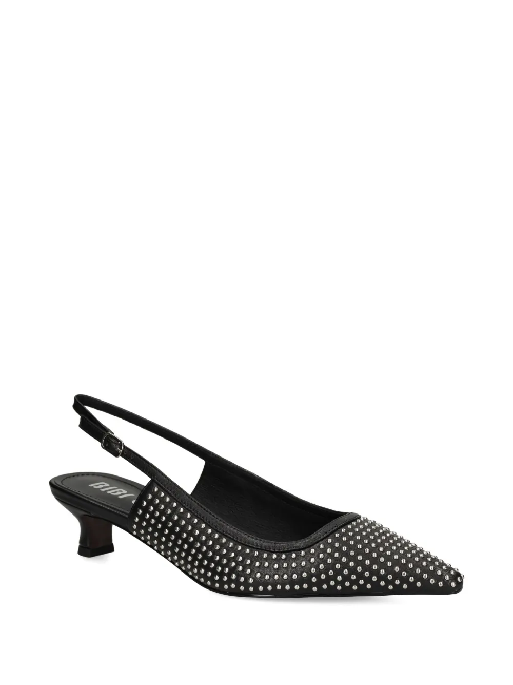 Bibi Lou 35mm studded slingback pumps Zwart