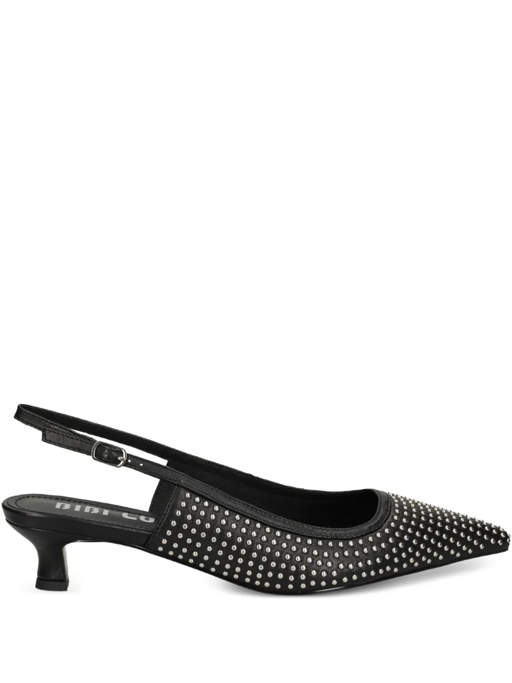 Bibi Lou 35 mm slingback pumps met studs Zwart