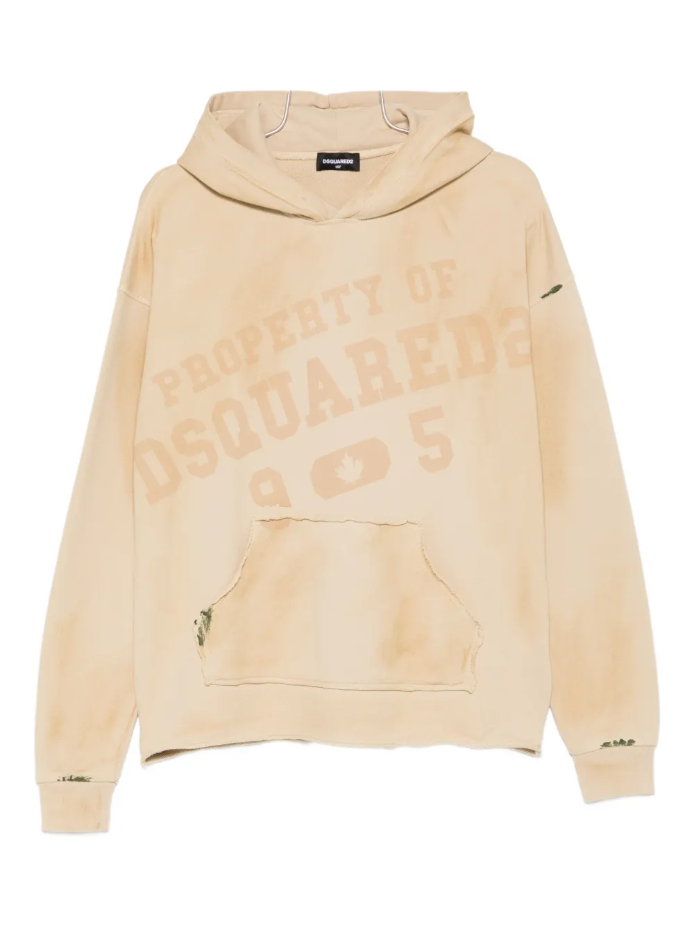 Dsquared2 Hooded Graphic Hoodie In Neutral