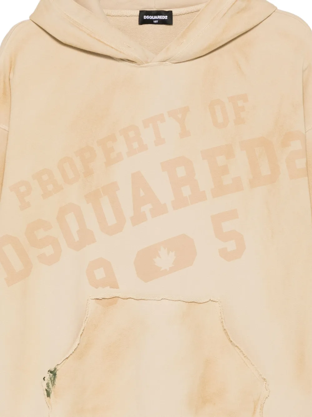 Dsquared2 Hooded Graphic Hoodie In Neutral