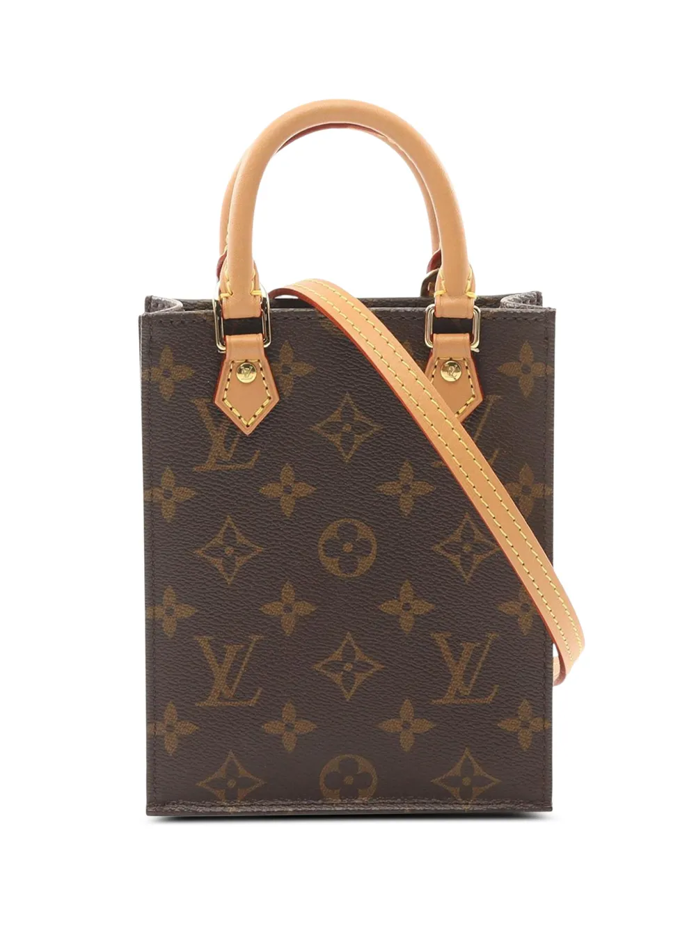 Louis Vuitton Pre-Owned 2020 モノグラム プチ サックプラ サッチェルバッグ - ブラウン Louis Vuitton Pre-Owned 2020 モノグラム プチ サックプラ サッチェルバッグ - ブラウン