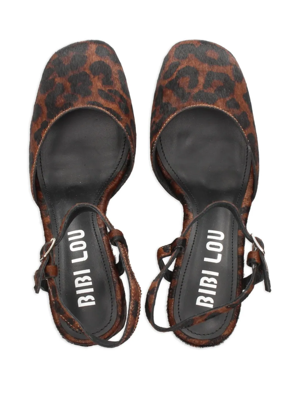 Bibi Lou 80 mm Emily pumps met luipaardprint Bruin