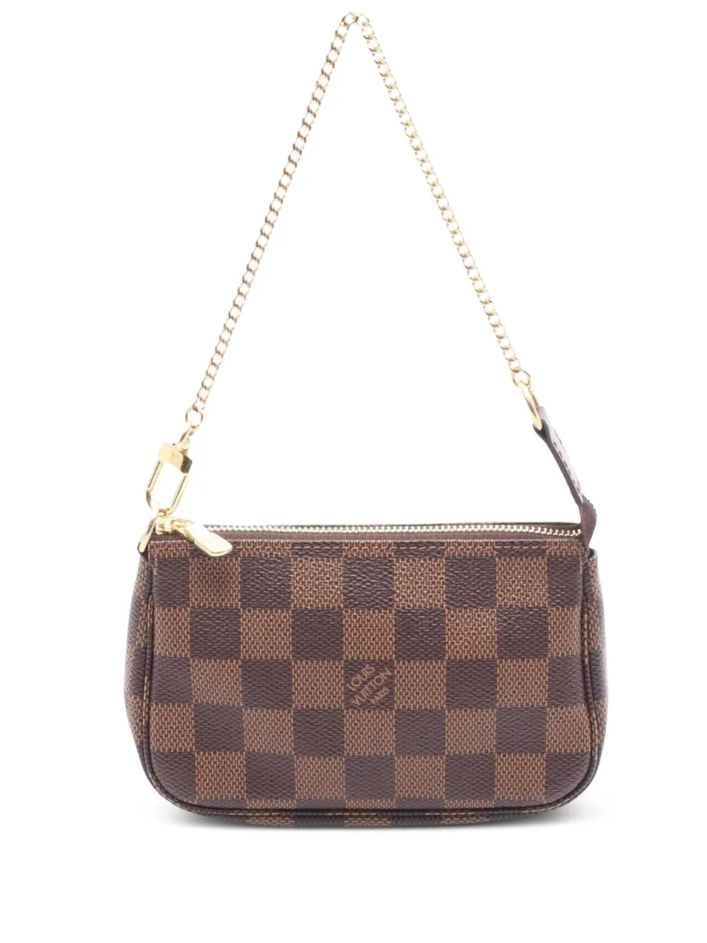 Louis Vuitton Pre-Owned 2022 ダミエ エベヌ ミニ ポシェット アクセソワール ハンドバッグ - ブラウン Louis Vuitton Pre-Owned 2022 ダミエ エベヌ ミニ ポシェット アクセソワール ハンドバッグ - ブラウン
