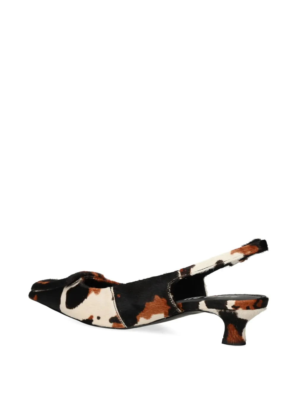 Bibi Lou Buckle Slingback Pumps In White