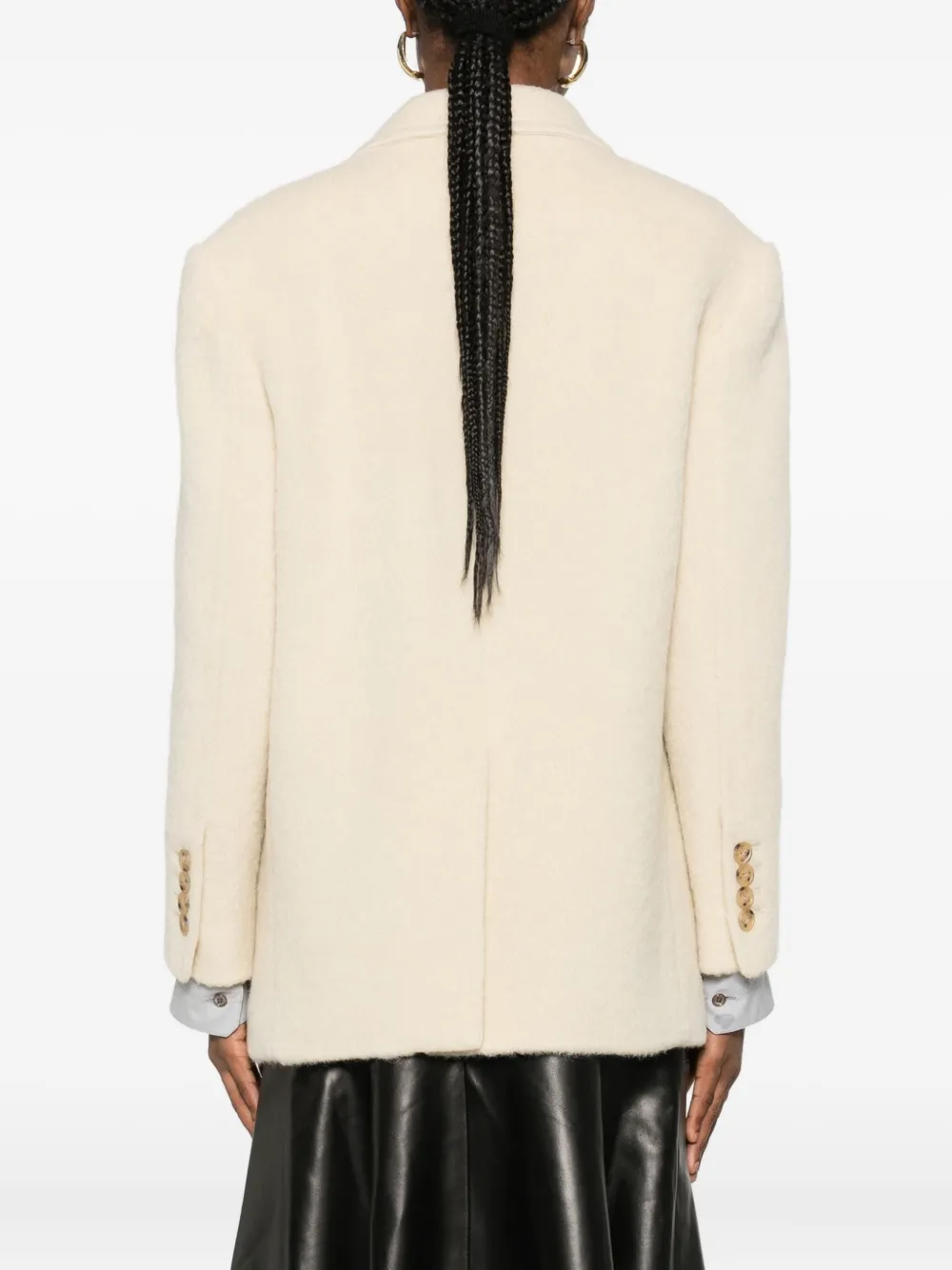 Dunst Pocketed Buttoned Blazer In Neutral