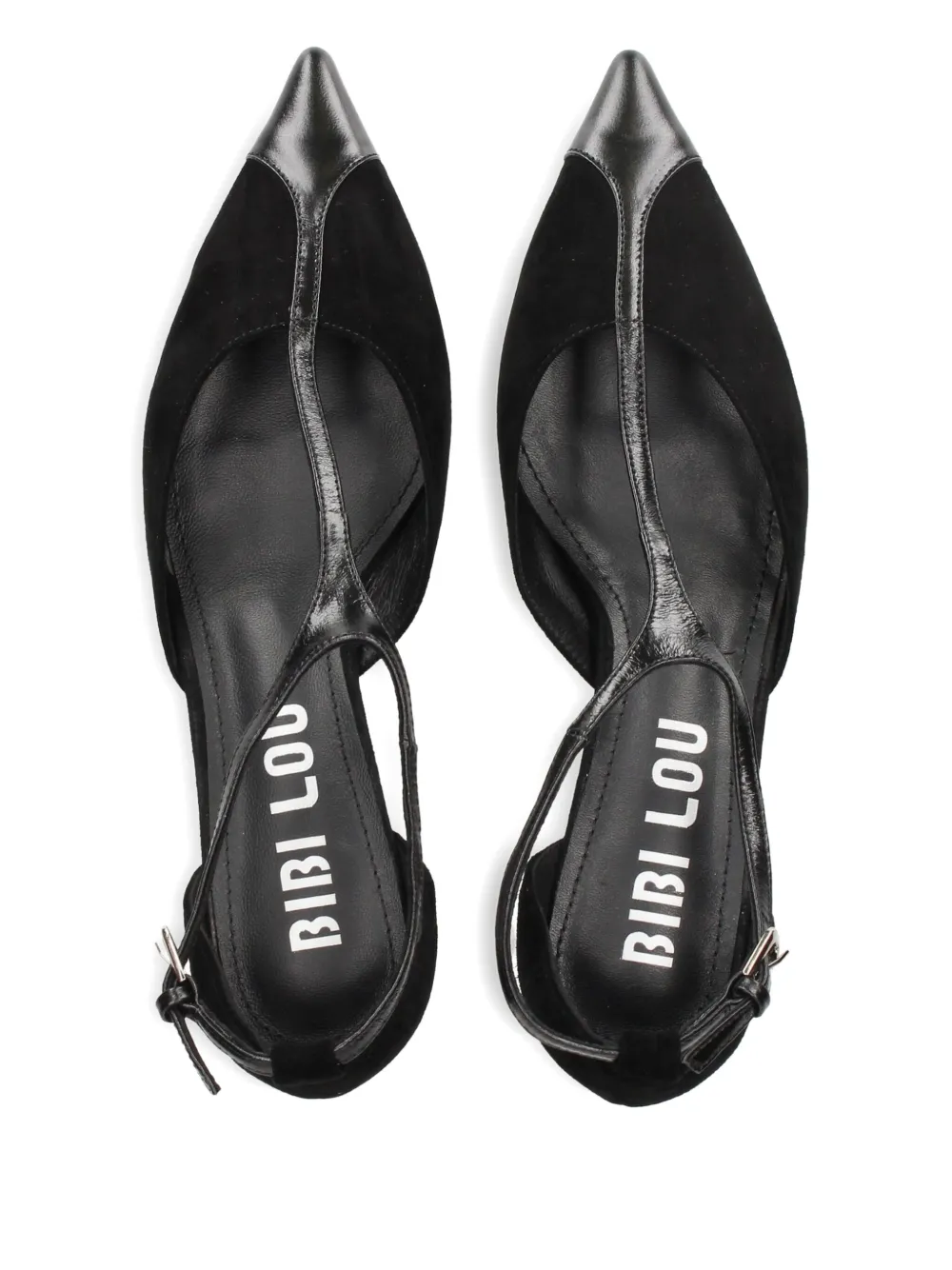 Bibi Lou 40mm Canna T-strap pointed pumps Zwart