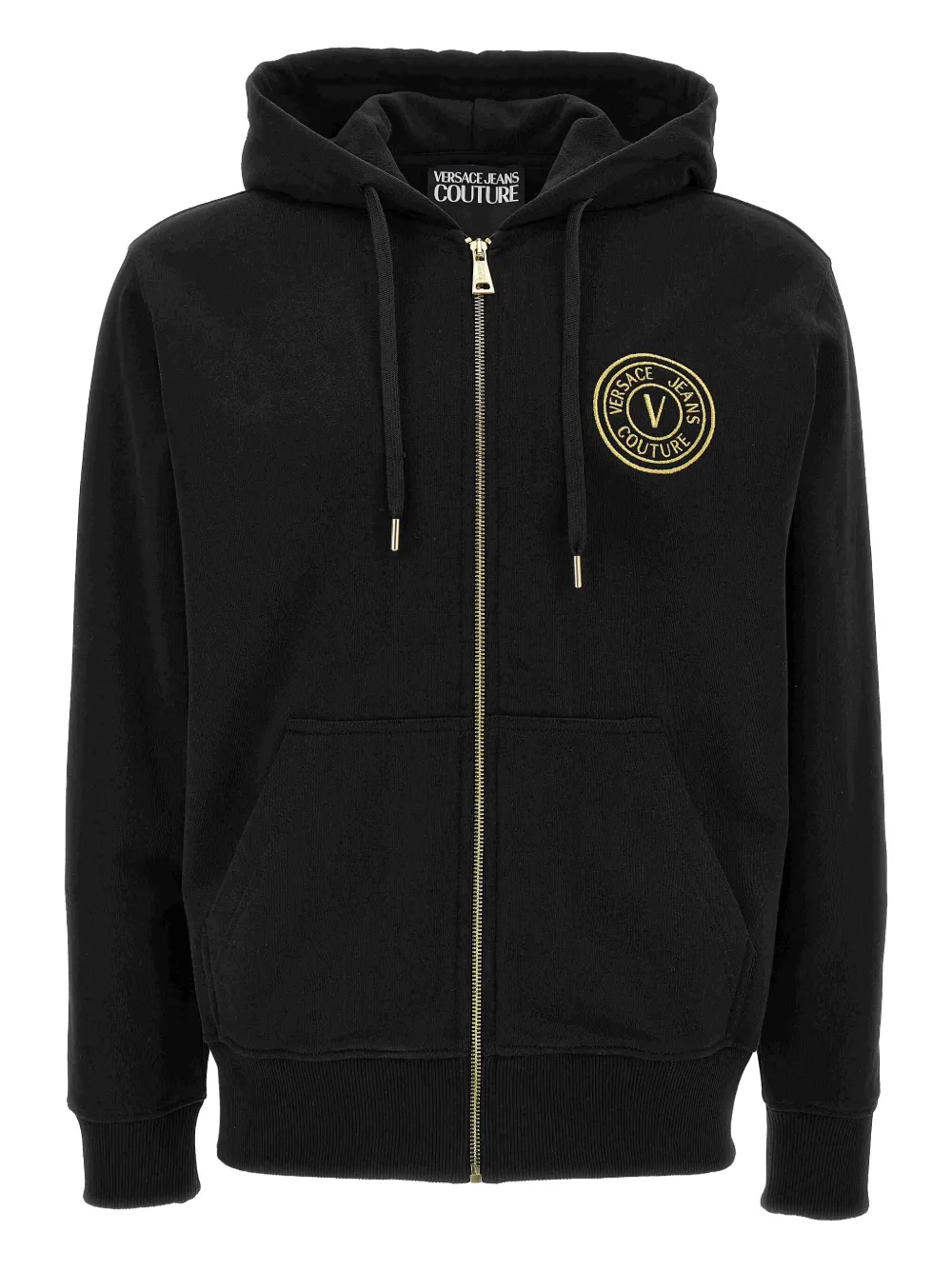 Versace Jeans Couture hooded zip-up sweatshirt - Nero