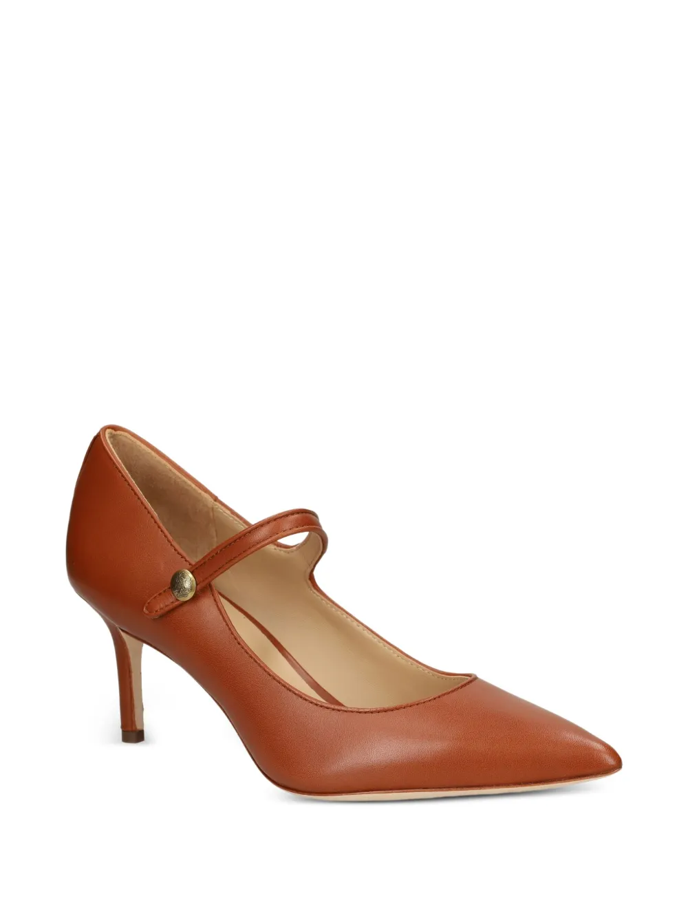 Lauren Ralph Lauren 70 mm Lanette Mary-Jane pumps met puntige neus Bruin