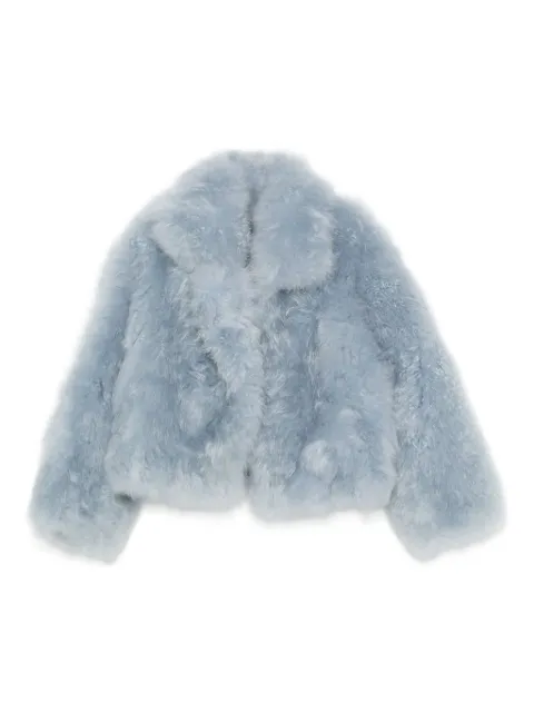 Numerootto textured faux-fur coat