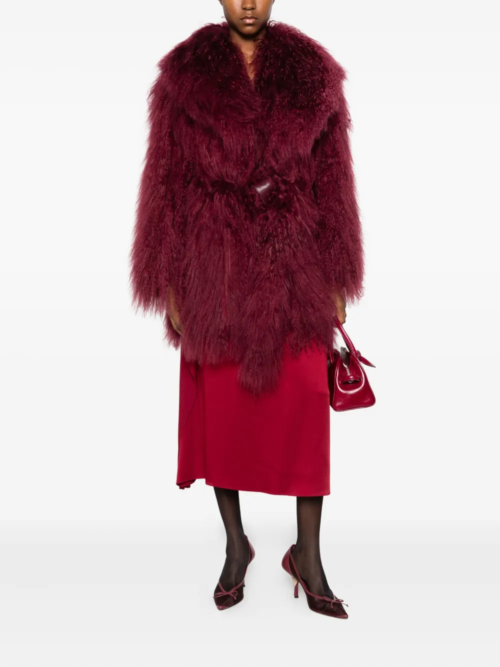 Numerootto belted oversized coat | Faux Fur & Shearling Coats | Image 2