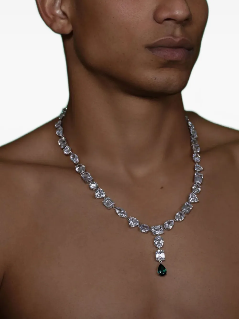 VEERT drop-pendant necklace - Zilver