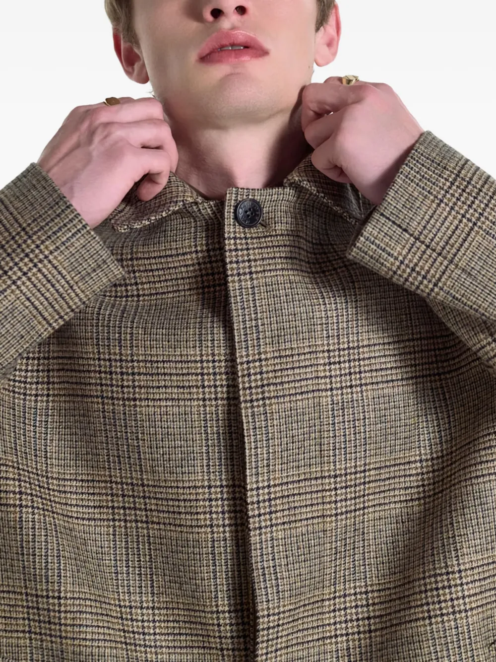 Mackintosh Geruite jas Bruin