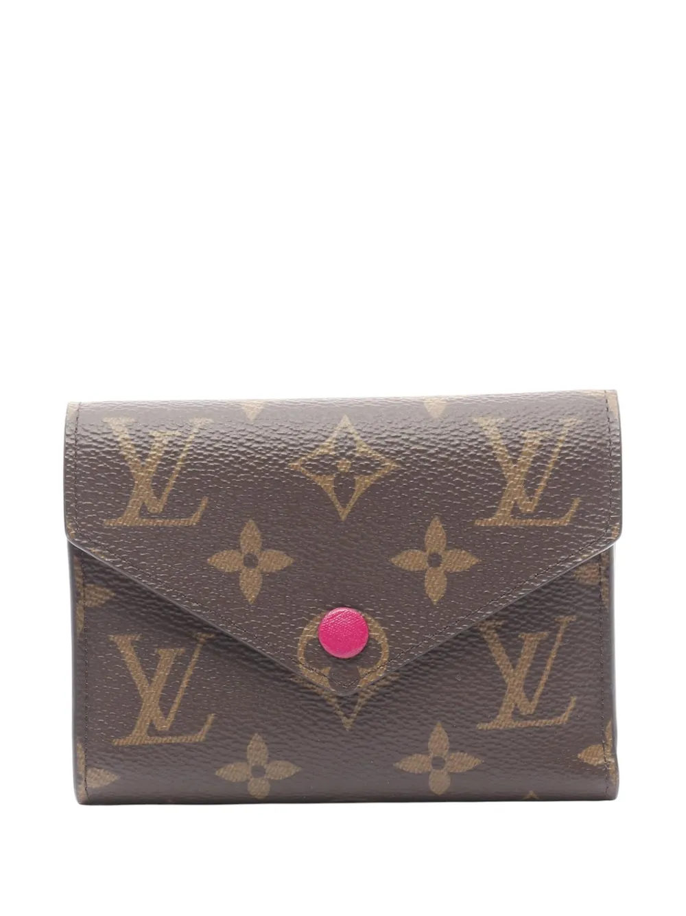 Pre-owned Louis Vuitton 2021-2025 Monogram Victorine Wallet Small Wallets In Brown