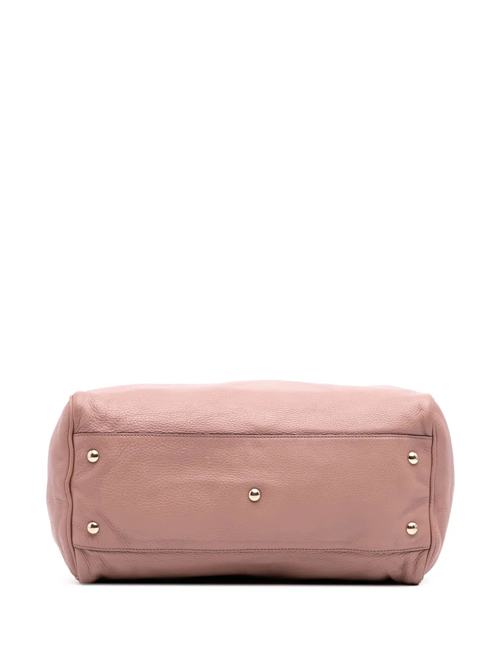 Pre-owned Gucci 2016-2025 Medium Calfskin Bamboo Shopper Boston Bag Satchel In Pink