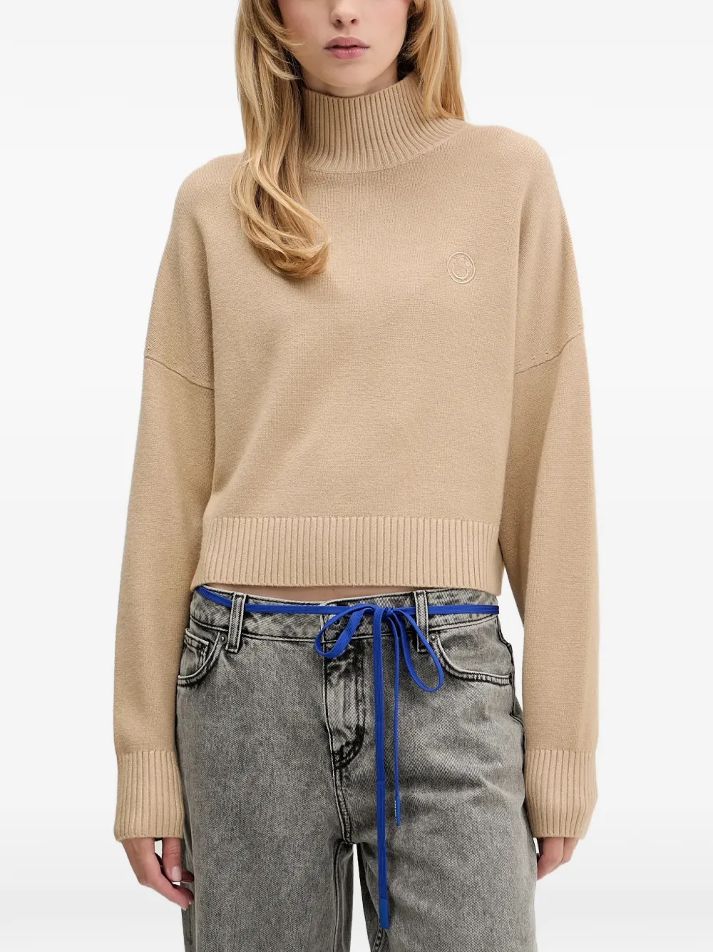 HUGO suéter tejido con cuello vuelto | neutro | Image 1