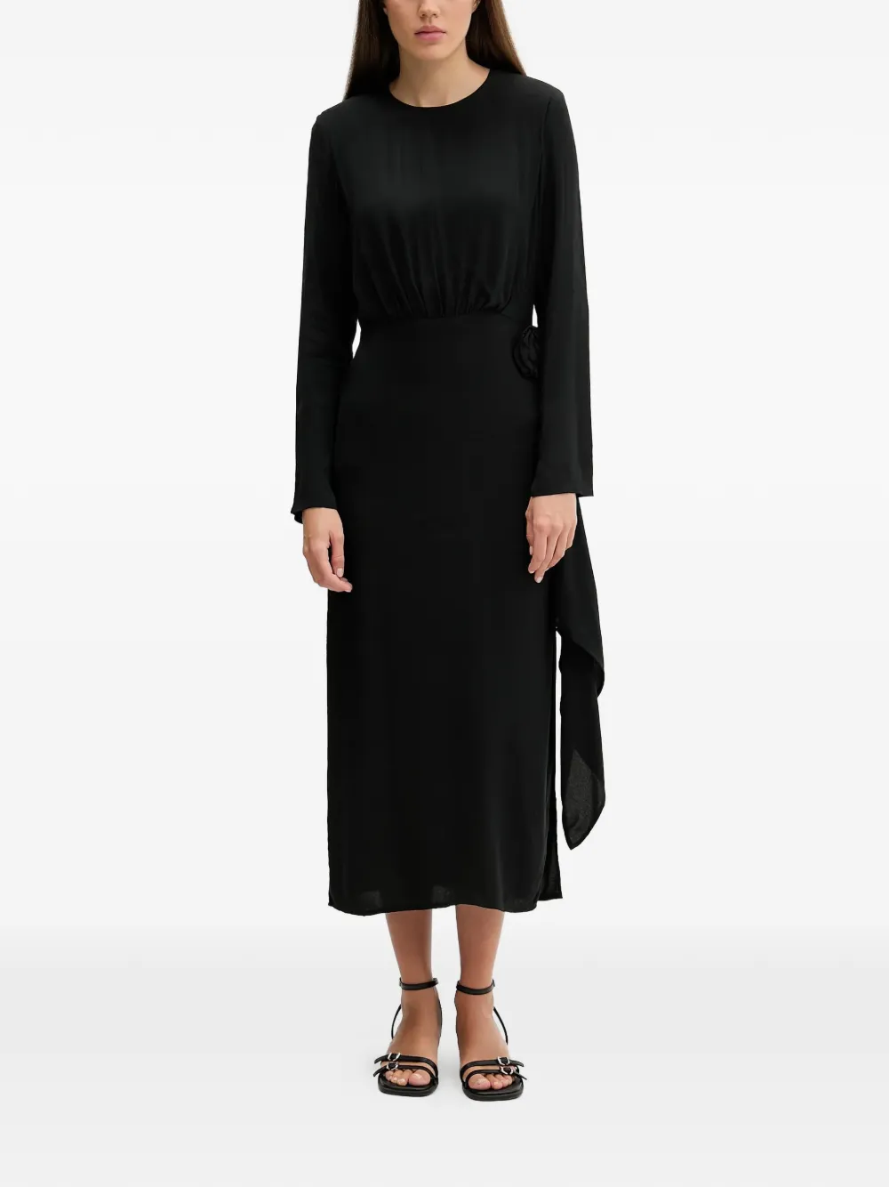 HUGO floral-detail midi dress | Black | Image 1