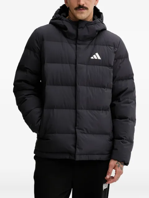 adidas hooded logo-detail jacket