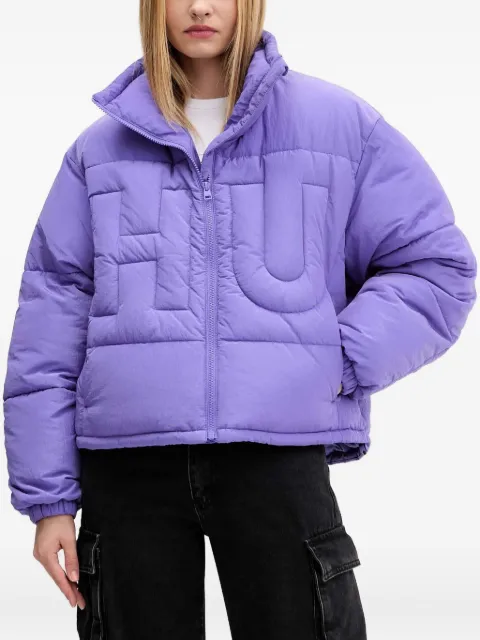 HUGO logo-embossed puffer jacket