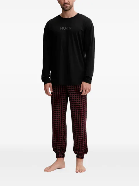 HUGO long sleeve plaid pajamas