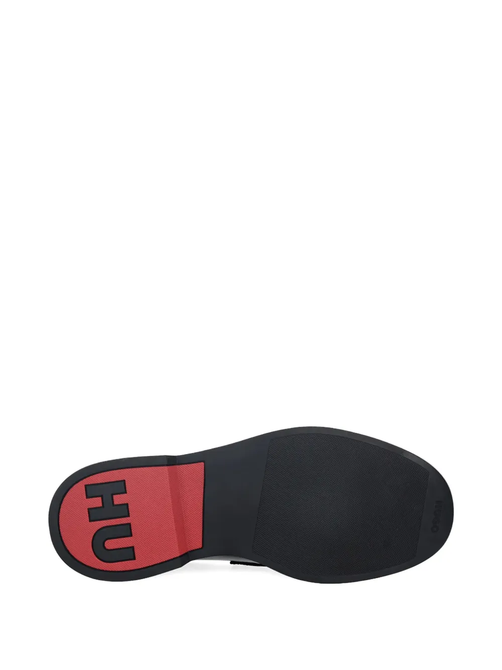 HUGO Leren penny loafers Zwart