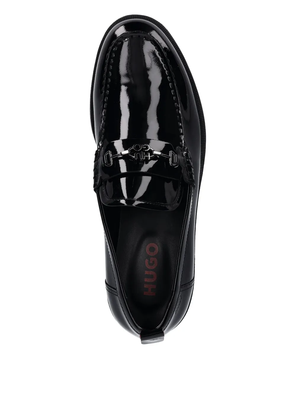 HUGO Loafers met detail Zwart