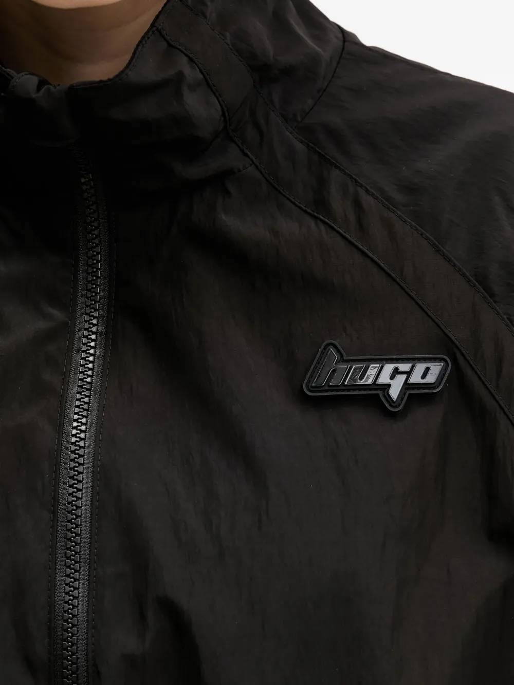 HUGO Jack met rits en logo-detail Zwart