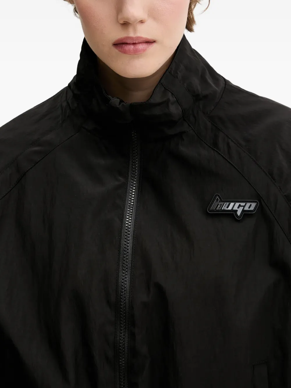 HUGO Jack met rits en logo-detail Zwart