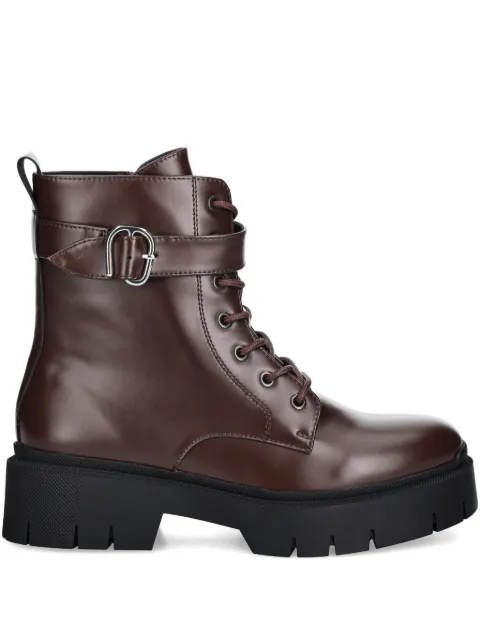 HUGO buckle lace-up boots