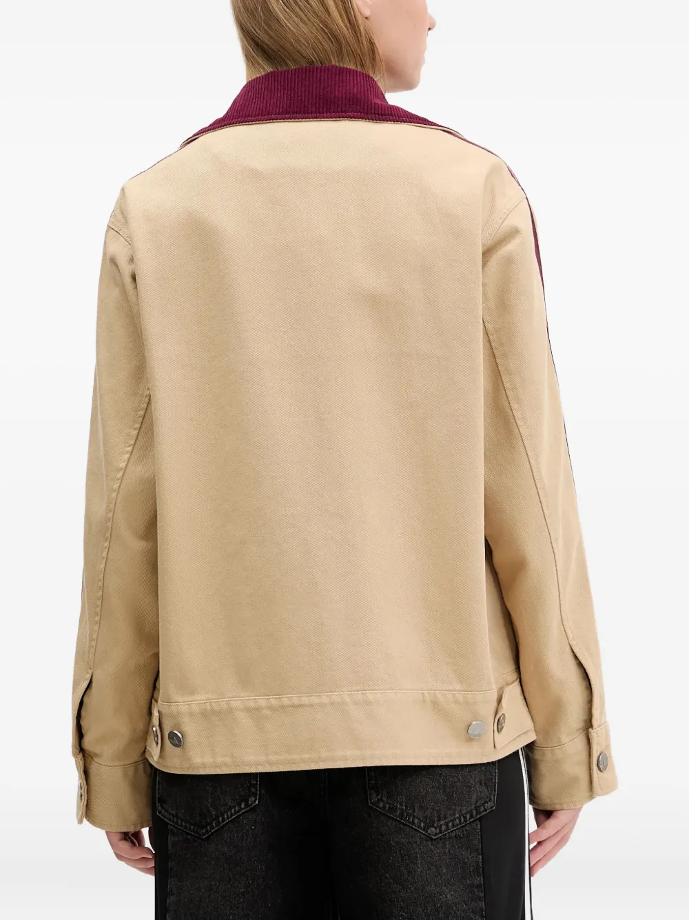 adidas Jack met ritssluiting en geborduurd logo Beige