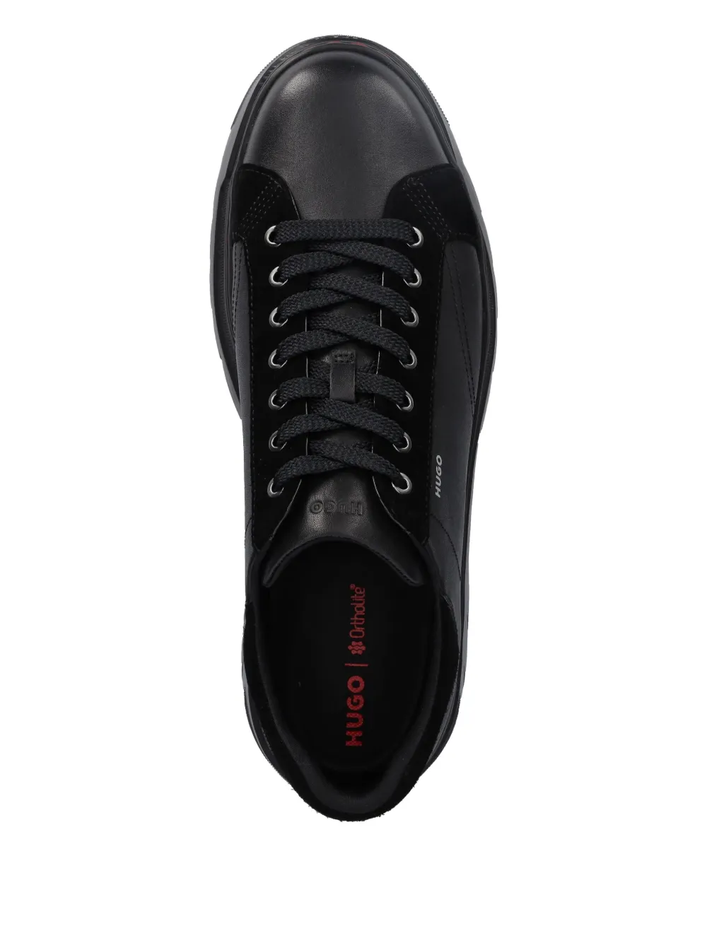 HUGO Sneakers met suède vlak Zwart