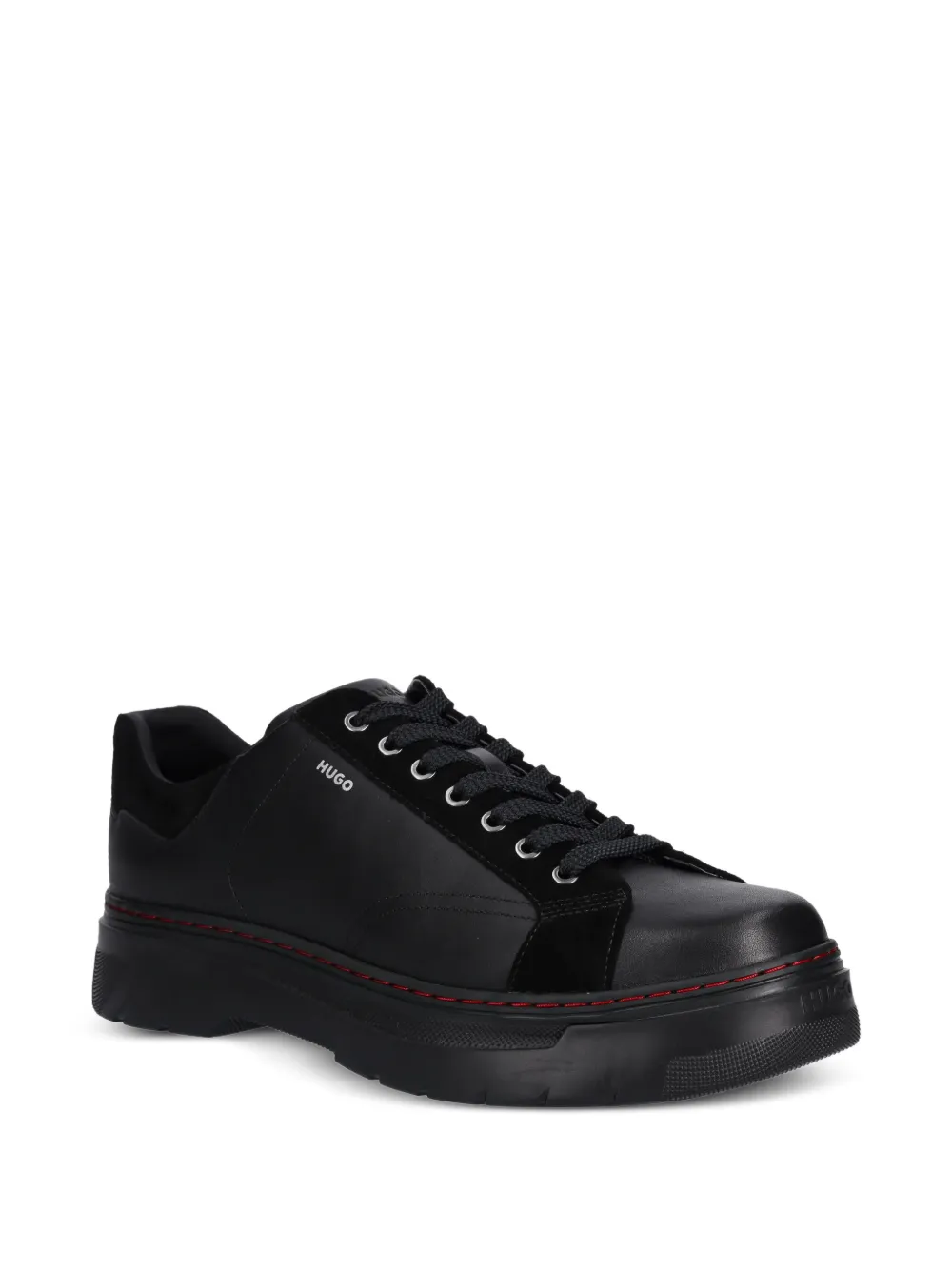 HUGO lace-up suede-panel sneakers | Low-Tops | Image 2