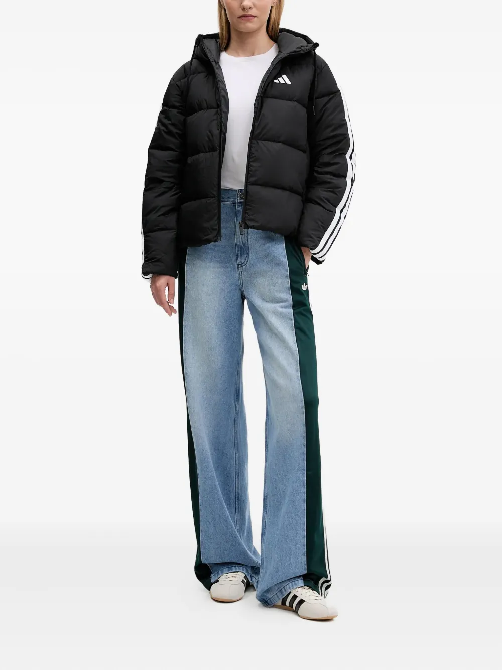 adidas Donsjack met logodetail Zwart