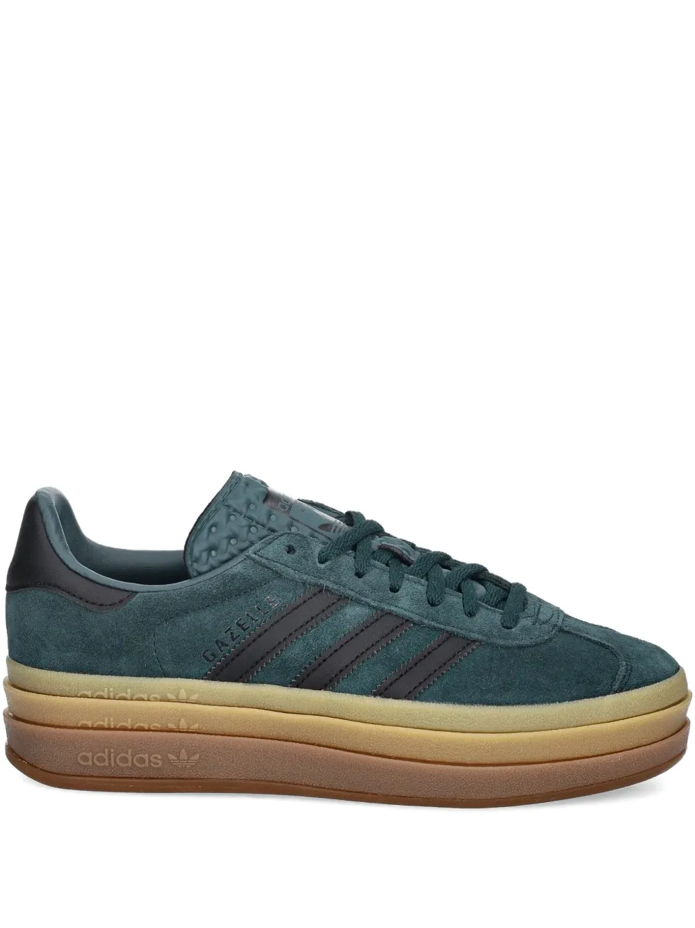 Adidas Originals Gazelle Bold Stripe Platform Sneakers In Green