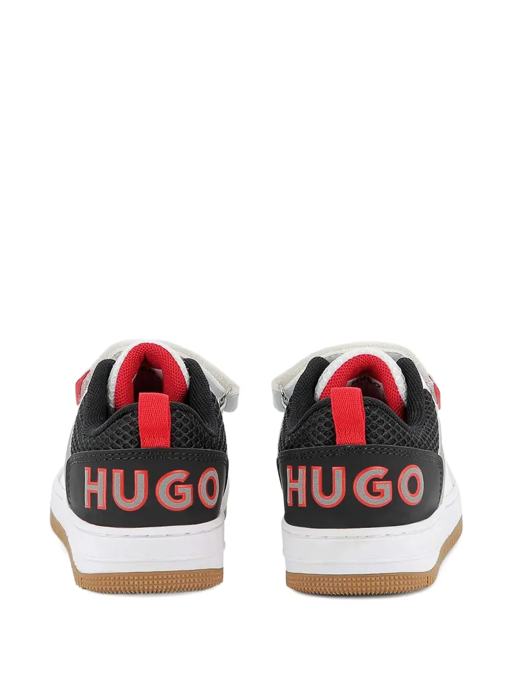 HUGO KIDS strap lace-up sneakers Wit