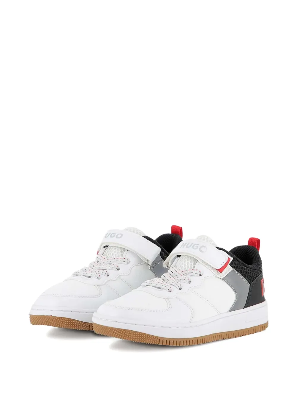 HUGO KIDS strap lace-up sneakers Wit