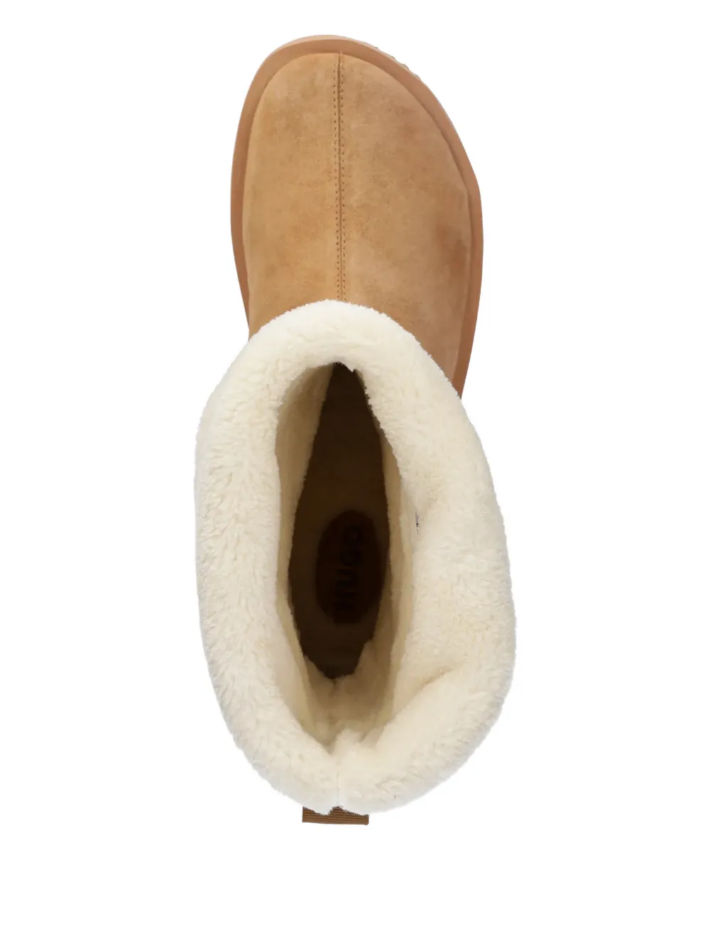 Hugo Boss Suede Boots In Brown