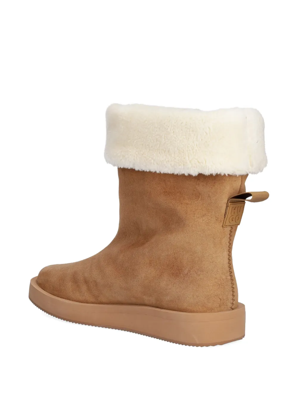 Hugo Boss Suede Boots In Brown