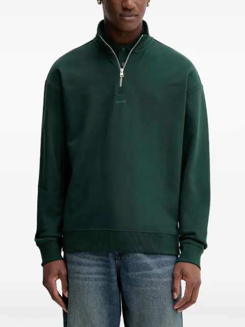 HUGO zip-up mock-neck sweatshirt